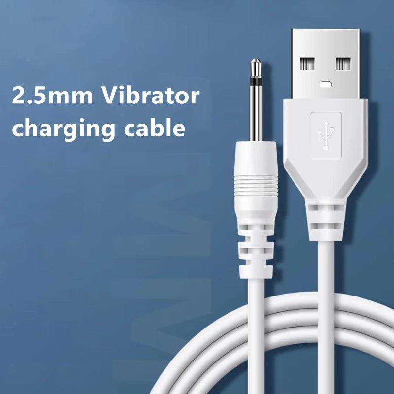 Universal USB Vibrator Charger – DC 2.5 Cable Cord for Rechargeable Adult Toys, Vibrators & Massagers, Power Supply Accessories