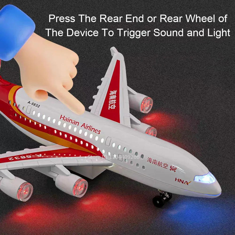 1:32 China Eastern Sichuan Airlines Aircraft Model Toy Music Light Pull Back Foldable Front Wheels Airplane Models Kids Gifts