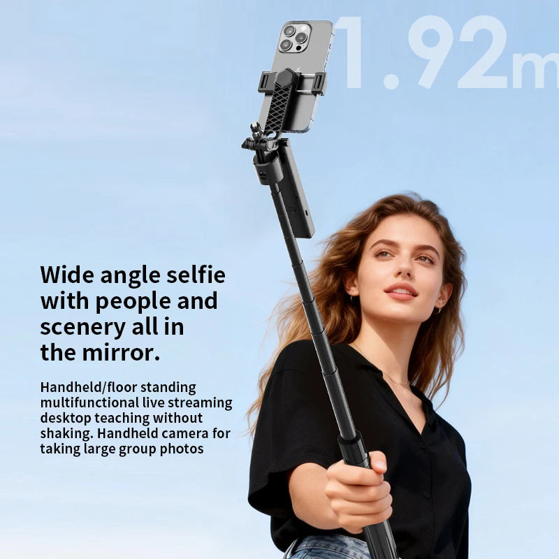 MEUYAG Foldable AI Tracking Gimbals Cellphone Stand Selfie Stick Tripod 360° Auto Rotation for Smartphones Shooting Vlog