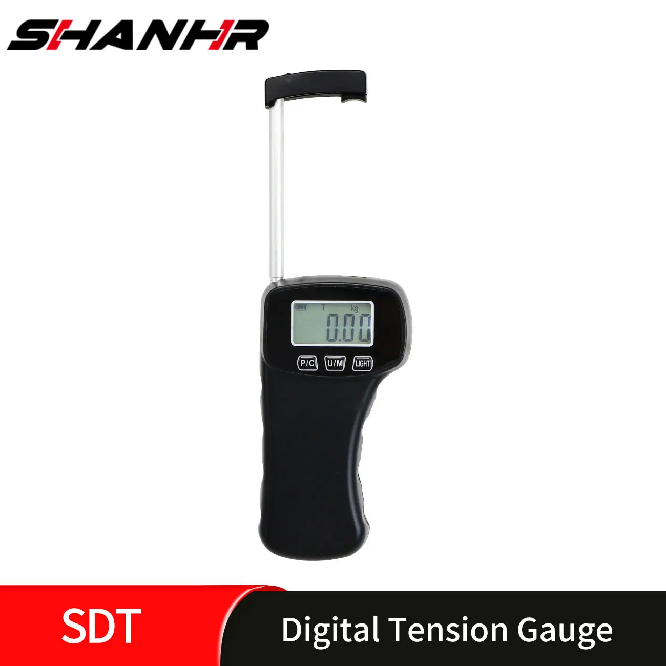 SHANHR Digital Tenision Meter Force Gauge Push Pull Gauge Portable Force Meter with Units KG/LB, Storage Case, Auto Backlit LCD