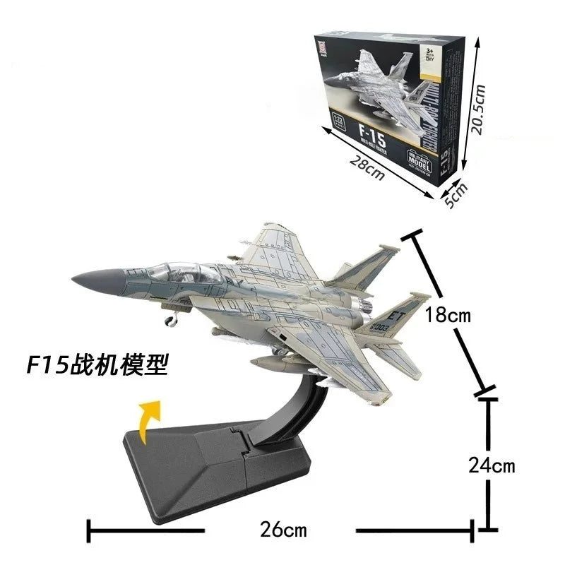 Diy Model Aircraft Kit Us F-15 Eagle Multi-Role Heavy Fighter Airplane Model 1/72 Abs Assembly Model Military Plane Model Gifts