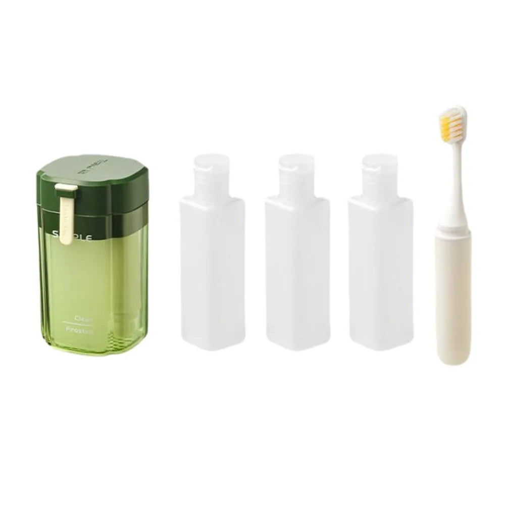 Plastic 4 in 1 Travel Bottle Set Detachable Leak-proof Travel Tube Sets Space Saving Refillable Liquid Dispenser Bottle