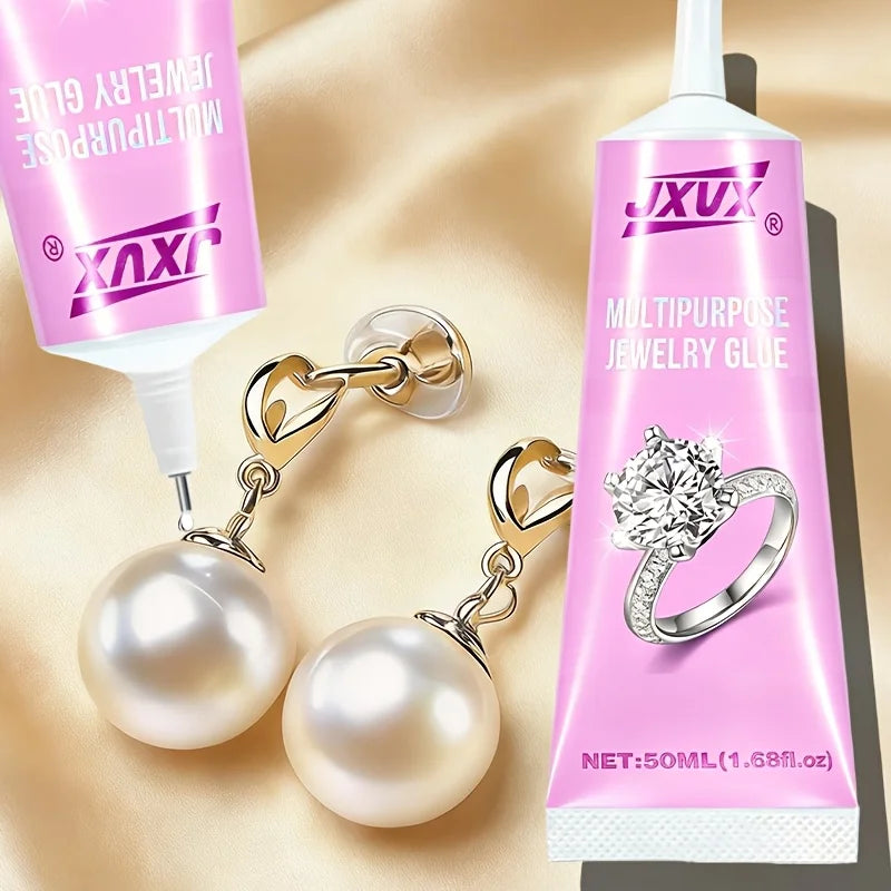 Jewelry Glue B7000 Production and Restoration-for bonding gem Pearls Earrings Rings Rhinestones Strong Waterproof Clear Adhesive 50ML（1.68fl oz）
