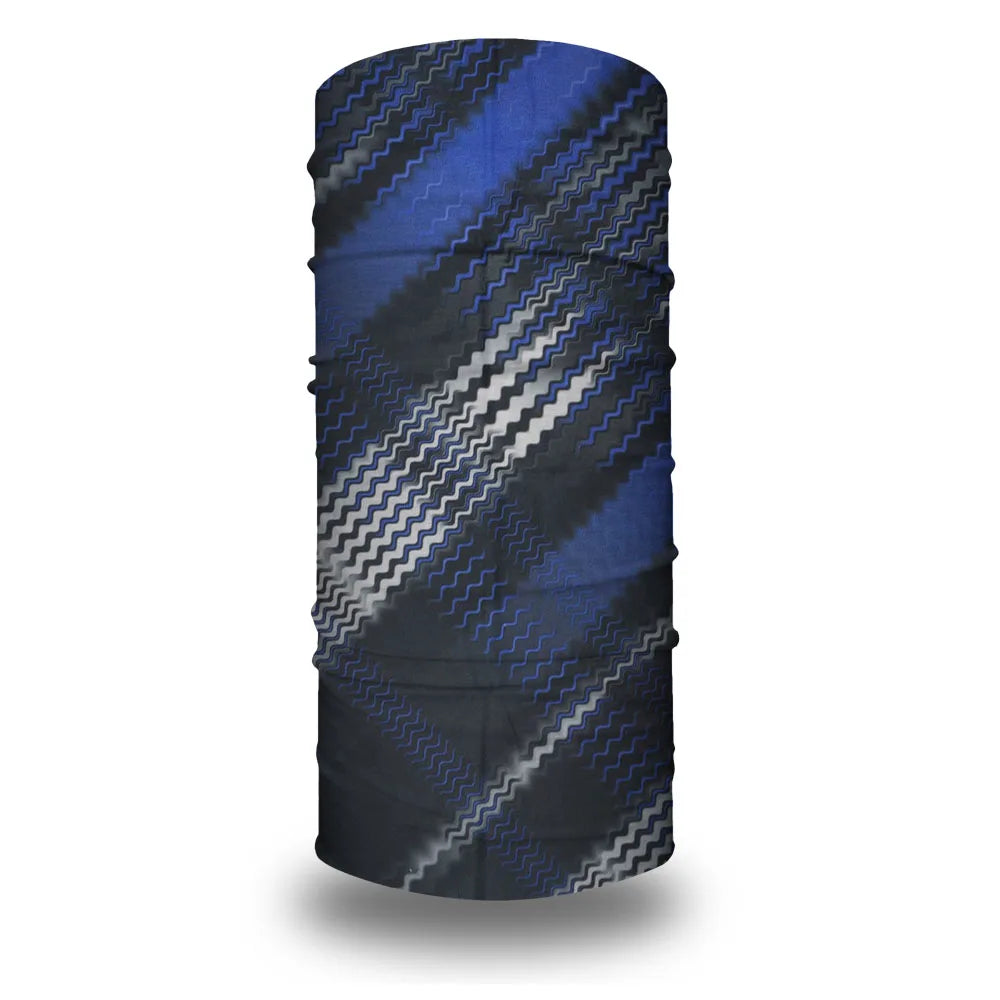 Seamless Geometric Tartan Bandana Hiking Headband for Women Men Striped Cycling Biking Tube Neck Gaiter Running Face Cover Snood