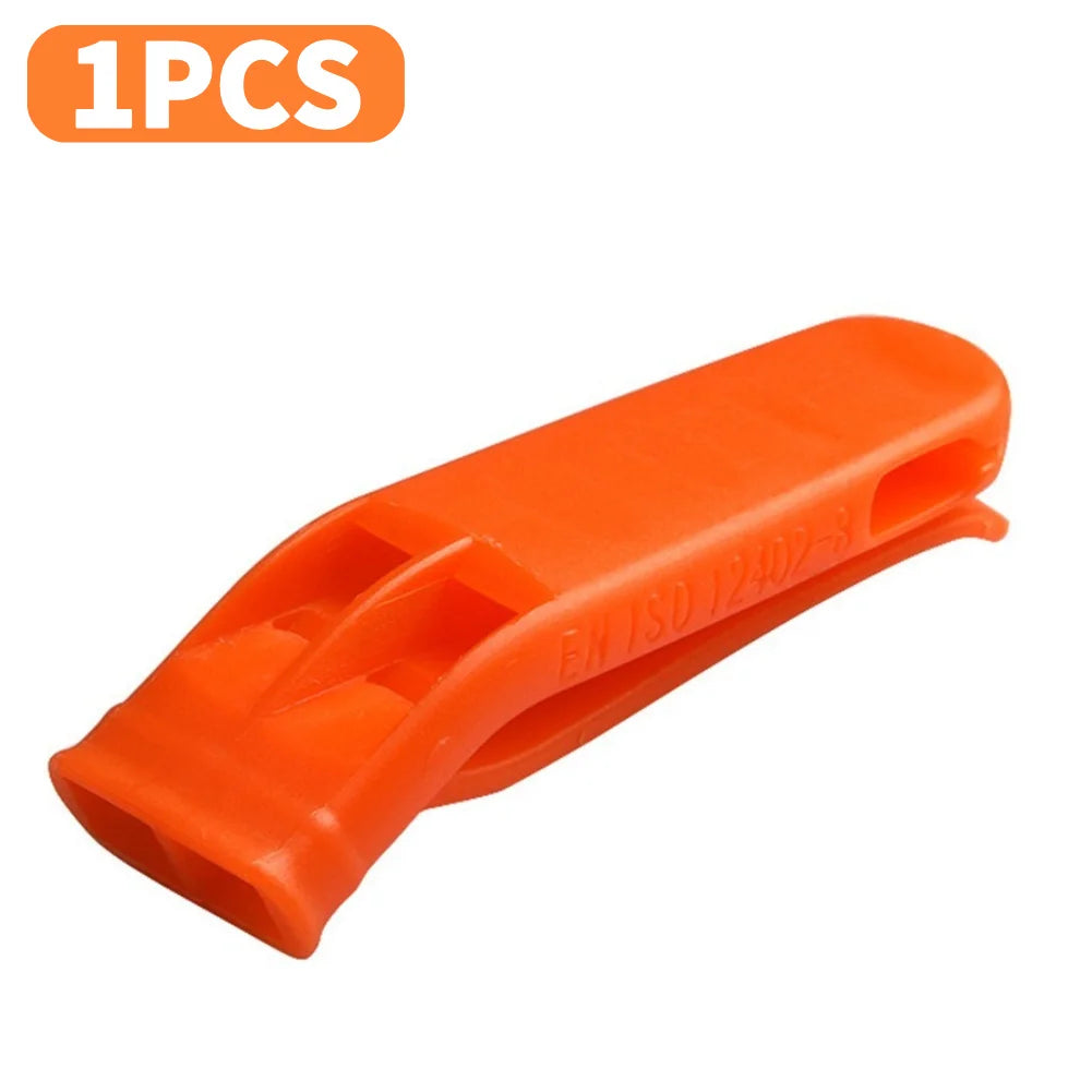 1-50pcs Sports Whistle Multifunction Outdoor Emergency Whistle Double Pipe Rescue Whistle Plastic for Camping Hiking