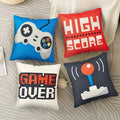 4pcs Retro video game theme digital printing pillow cover Short plush Suitable living rooms bedrooms sofas throw cushion cover