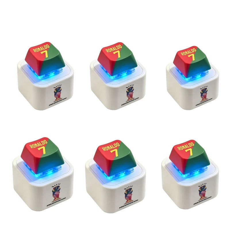 2026 New CreativeKey Pendant  Siu Press-and-Squeeze Stress-Relief Keyboard Sound-Emitting and Light-Up Keychain Gift Anime