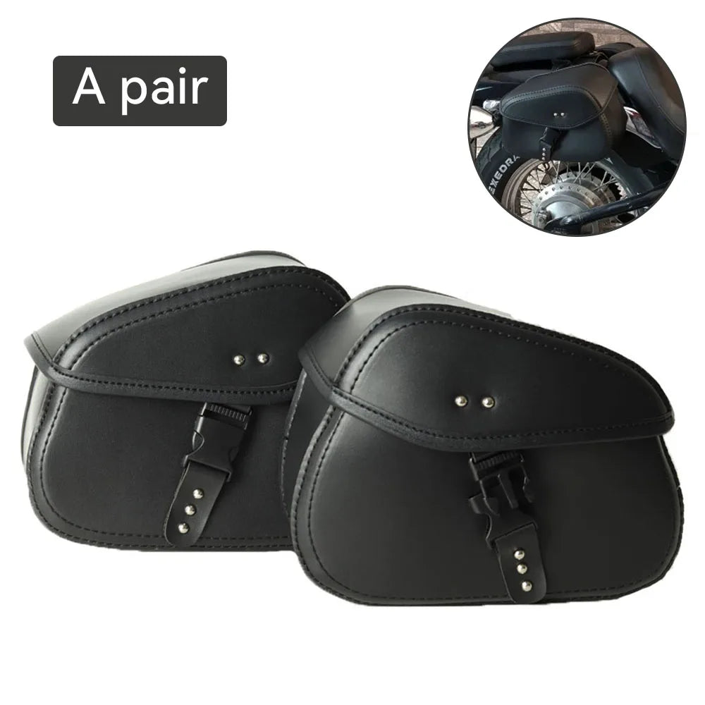 Universal Motorcycle SaddleBag Motorbike Side Bags Storage Tool for Harley Suzuki Kawasaki Yamaha ﻿