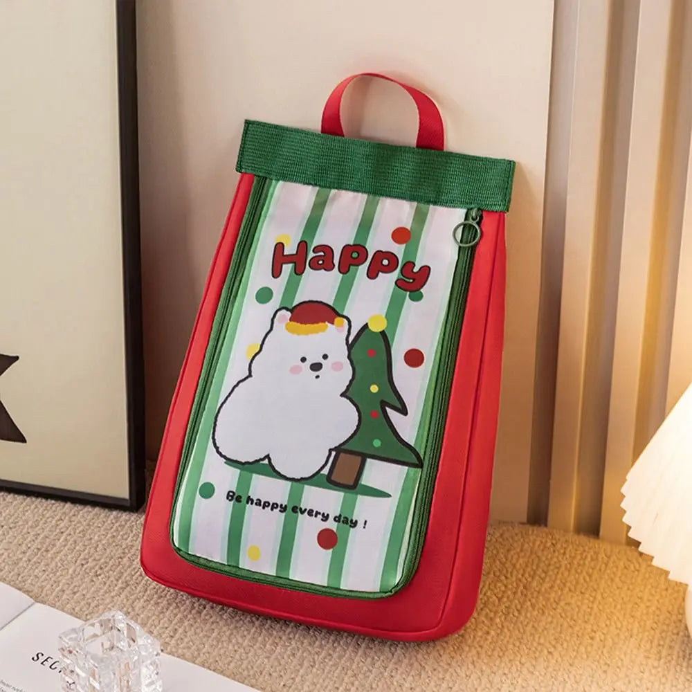 Convenient Double Layer Shoe Bag Cartoon Animal Separate Shoe Storage Bag Handheld Waterproof Travel Shoe Bag Shoe Protection
