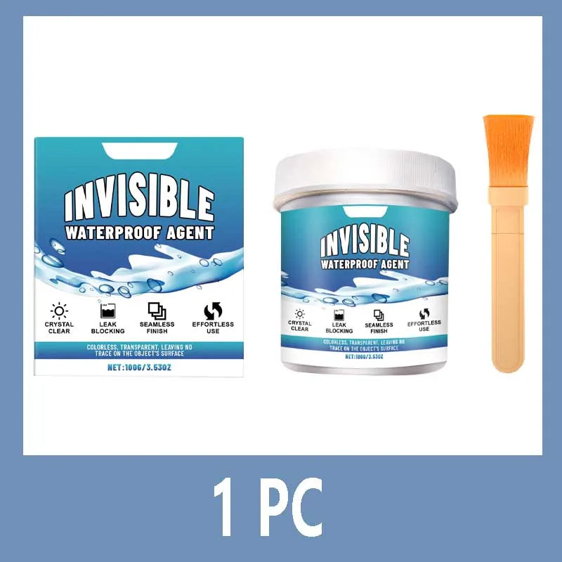 Super Invisible Transparent Waterproof Sealant, Nano Leak-Proof Coating, Crystal Clear Sealing Glue -Once solution the recurring