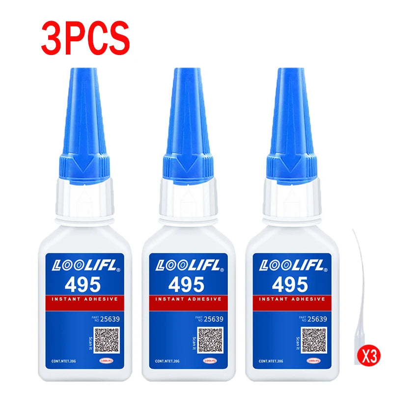 Loctite 495 Super Glue Fast Drying Clear CA Adhesive for Metal Plastic Wood Ceramic Glass - All-Purpose DIY Repair Liquid