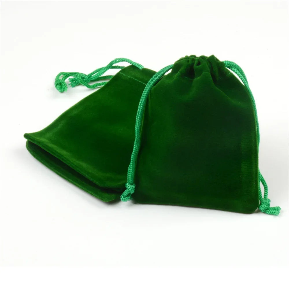 10Pcs/set Short Plush Dice Bag  Drawstring Bags For Tarots Card Jewelry Board Games RPG Game Dice High-grade Flannel Packet