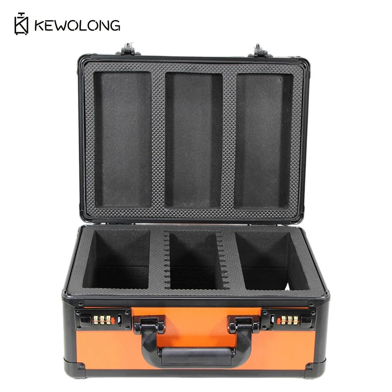 Aluminum Alloy Graded Card Storage Box, Double Layer 3 Slot PSA BGS Trading Card Case, Secure Lockable Carrying Case