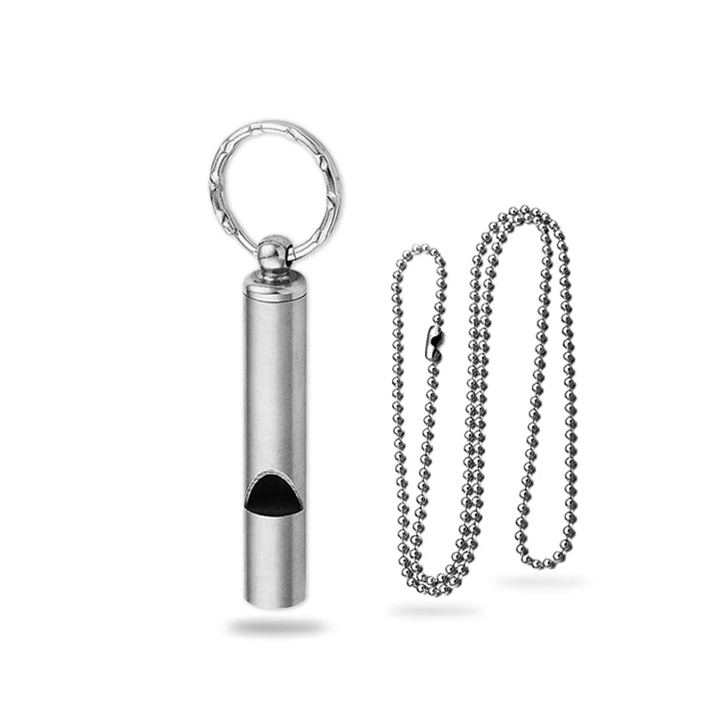 High Quality Stainless Steel Emergency Whistle Ultralight Safety Whistle Keychain Outdoor Hiking Camping Survival Supplies
