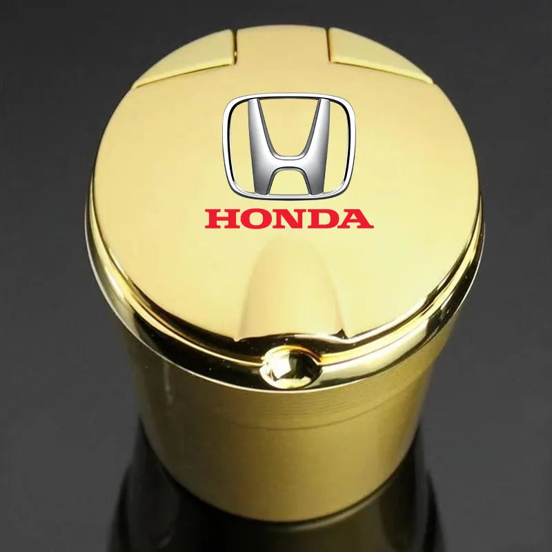 Car Ashtray Car Garbag Can with Led Light with Cover For Honda Civic 10 11th Jazz City Gen Hrv Fit Accord Mugen RR Forza Vt600