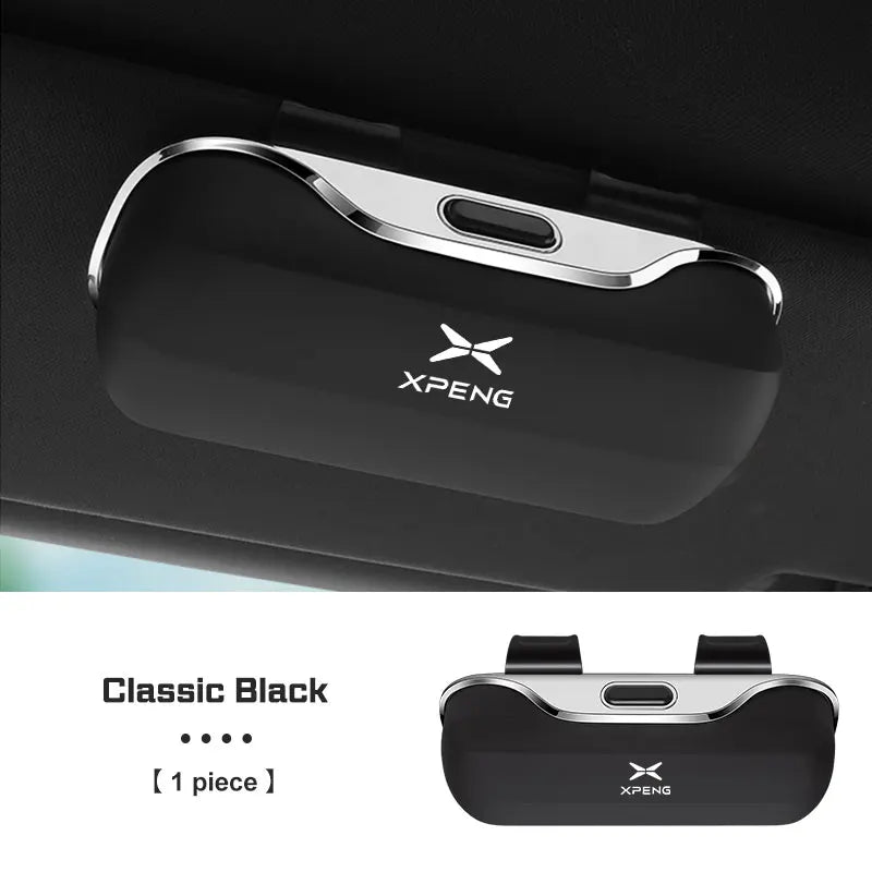 Universal Car Visor Glasses Box Portable For Xpeng G6 P7 P7i G9 P5 G3 G3i X9 X2 N5 F30 H93 Sunglasses Holder Eyeglasses Case