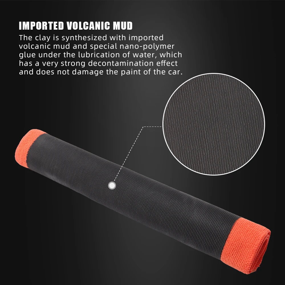 SPTA 1Pc Orange Clay Bar Towel Auto Detailing Cloth Microfiber Car Wash Mitt Clay 30cm*30cm