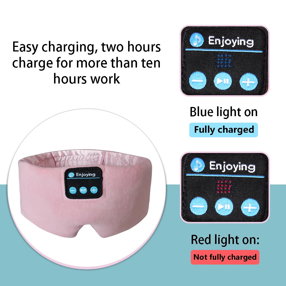 Bluetooth 5.2 Headphone 3D Wireless Music Eye Mask Headset Adjustable For Artifact breathable Sleeping Headphones