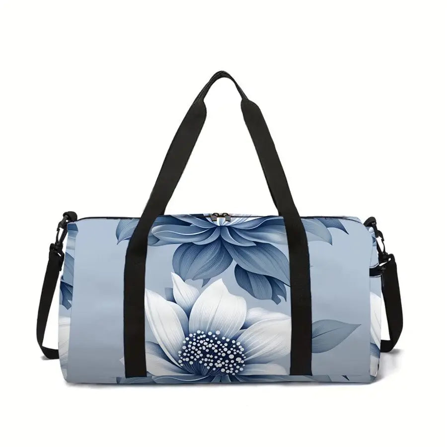 Flower Print Large Capacity Luggage Bag for Boy/Girl Best Gift 2D Cartoon Travel Duffels Outdoor Fitness Bag for Children