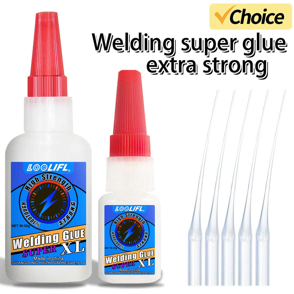 LOOLIFL50g High Strength Welding Oily Super Glue Universal Clear Non-Marking Repair Adhesive Instant Glue Strong Fast SuperGlue