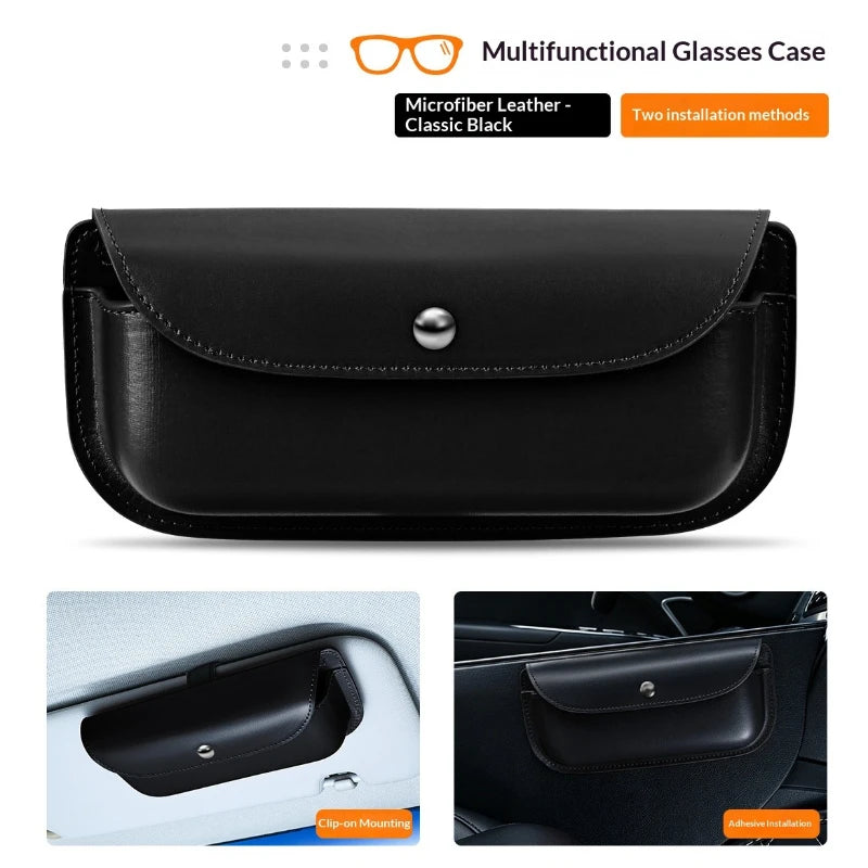 Car-mounted Glasses Holder - Car Sunshade Cover Storage Bag Holder - Car-mounted Glasses Frame Personalized Interior Hanging Box
