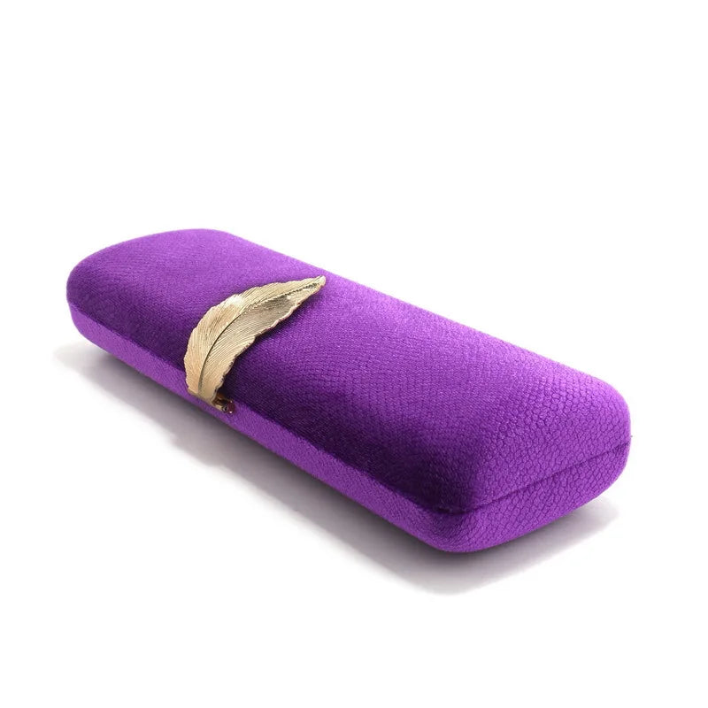 Luxury Design Serpentine Velvet Evening Bag Leaf Clasp Chain Handheld Purse Fashionable Envelope Clutch Bag for Party Wedding