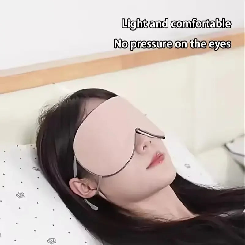 Sleep Mask Warm Cold Dual-Use Soft Silk Eye Mask Night Blackout Blindfold Eye Shade with Adjustable Elastic Strap Travel Shade