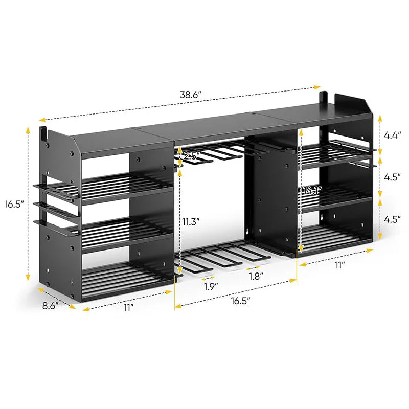 Power Tool Rack Wall-mounted Multifunctional Tool Shelf Heavy Garage Tools Storage Frame Screwdriver Angle Grinder Orage Stand