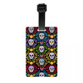 Custom Evil Hands Skull Luggage Tag Privacy Protection Halloween Gothic Skeleton Baggage Tags Travel Bag Labels Suitcase