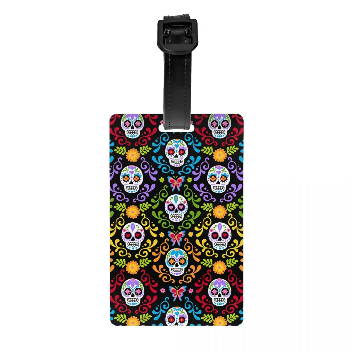 Custom Evil Hands Skull Luggage Tag Privacy Protection Halloween Gothic Skeleton Baggage Tags Travel Bag Labels Suitcase