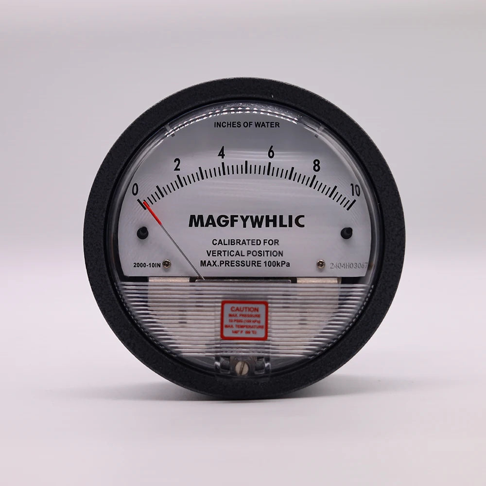 0-3 0-4 0-5 0-8 0-10 0-15 0-20 INCHES OF WATER Pressure gauge Differential pressure meter Pressure difference gauge