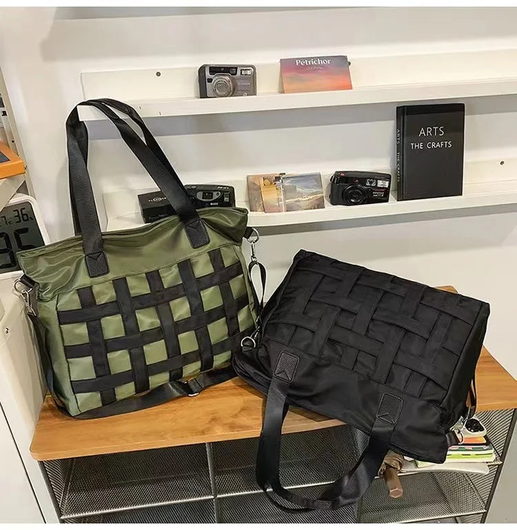 2025 versatile crisscross casual Tote Bags Functional package high-capacity shoulder bag handbag valise travel duffle