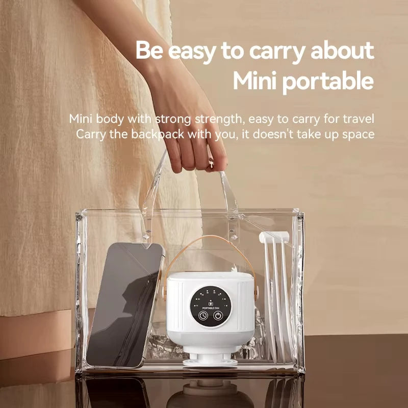 Portable Hanging Ceiling Fan with LED Light & Mosquito Repellent, Remote Control 12H Timing Mini Cooling Fan, Rechargeable Tent