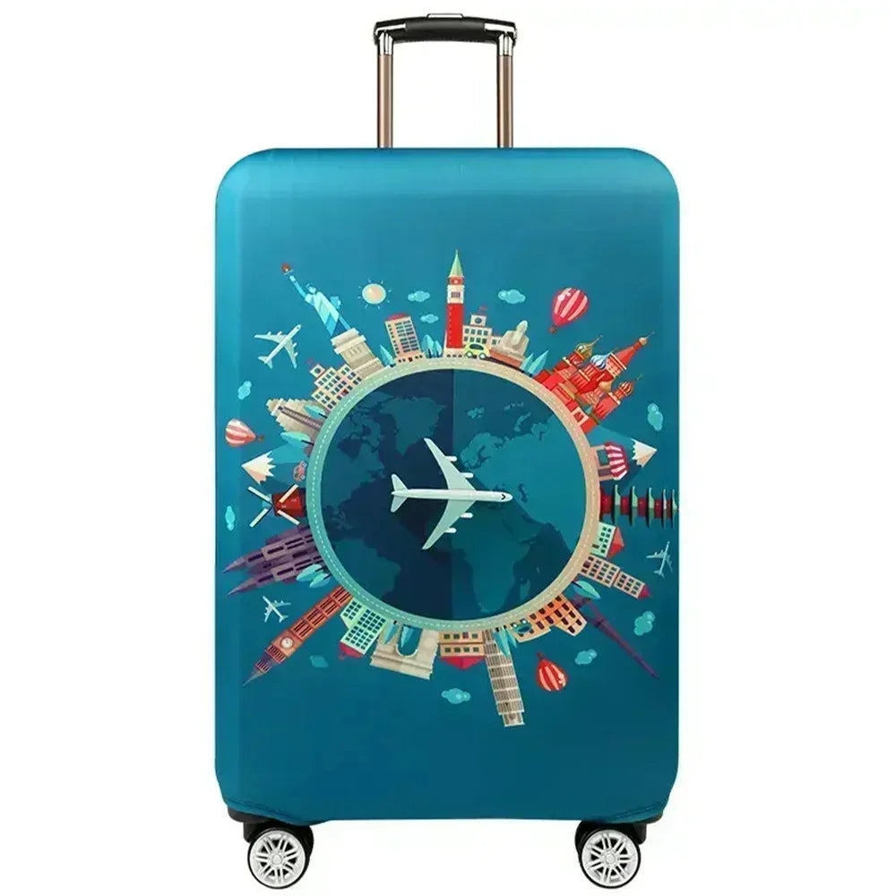 Luggage Cover Luggage Compartment Stretch Fabric Suitcase Protector Baggage Dust Case Cover for18-32 Inch Durable Travel Case