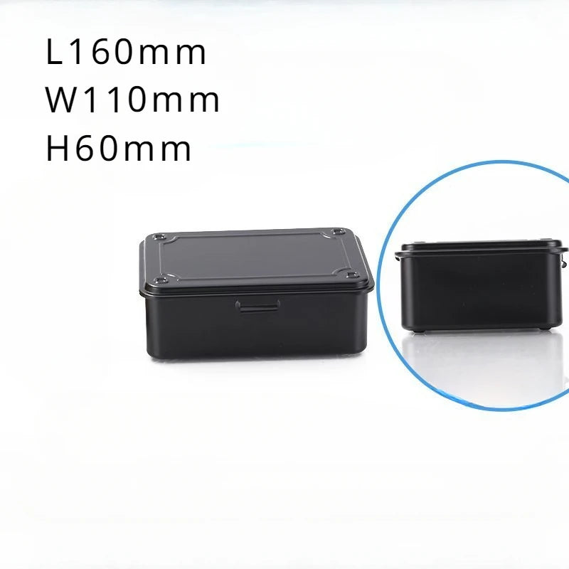 Hardware Thickened Iron Toolbox Portable Large Metal Toolbox Car Storage Household Sturdy and Durable Multiple Specifications