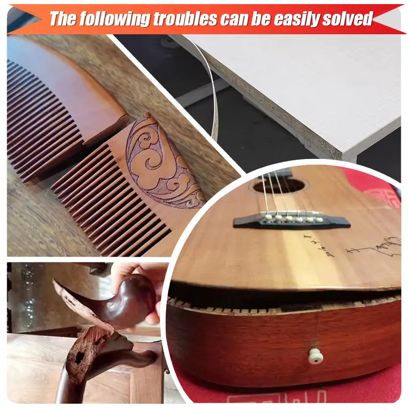 498/480 Clear/Black Wood Super Glue For Woodworking Furniture Repair Safe Carpenter Glue Instant Quick-drying Cyanoacrylate Adhesive For for Chairs Tables Doors and Wooden Floors.