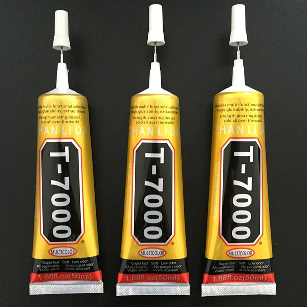 T7000 Black Contact Cellphone Tablet Repair Adhesive Zhanlida Strong t-7000 Glue 15ML 50ML 110ML with Fine Needle Outlet