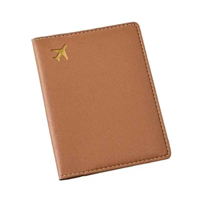 1pcs PU Leather Passport Cover Holder Women Men Passport Cover Flight Ticket Clip Multifunctional Passport Wallet Id Holder Case