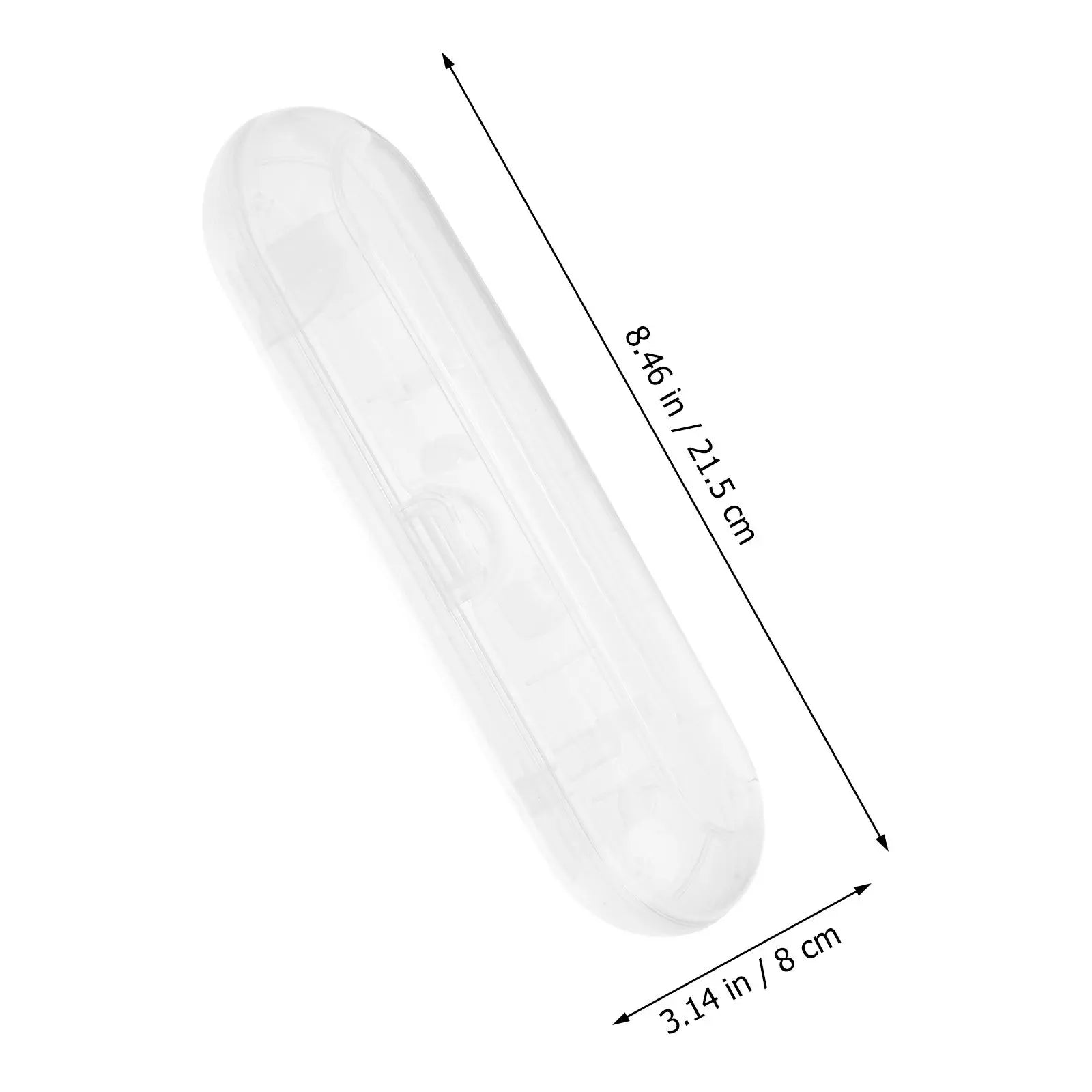 Portable Electric Toothbrush Travel Case Transparent Plastic Holder Cover for Toothbrush Heads Storage Lightweight Compact