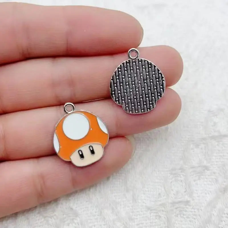 10 pieces/batch of cute cartoon enamel pendants, used for DIY earring jewelry making bracelets earrings handmade accessories