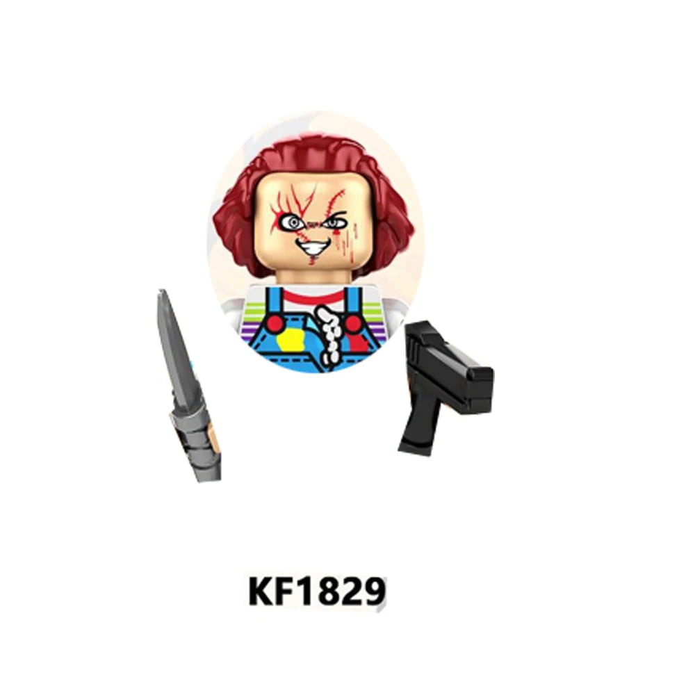 WM839 Horror Movie Zombie Building Blocks Bricks Dolls Mini Action Toy Figures Assemble Blocks Kids Gifts