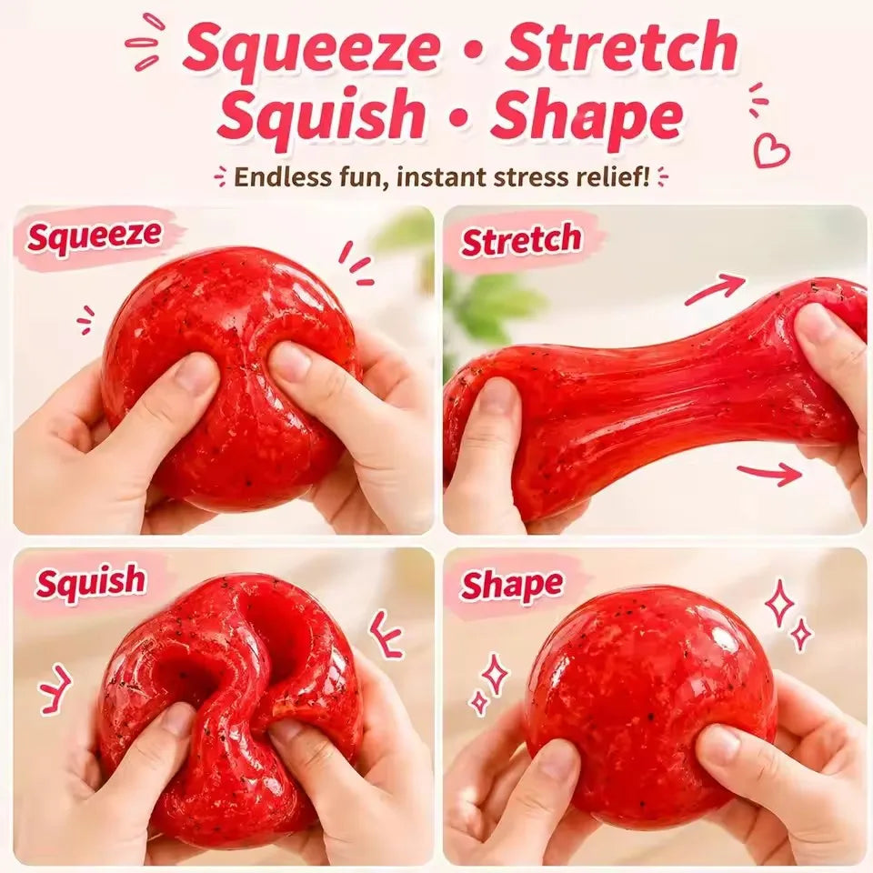 Kiwi & Watermelon Fruit Slushy Squishy Toy Soft Stress Relief Squeeze Toy Realistic Fruit Simulation Model Adult Gift