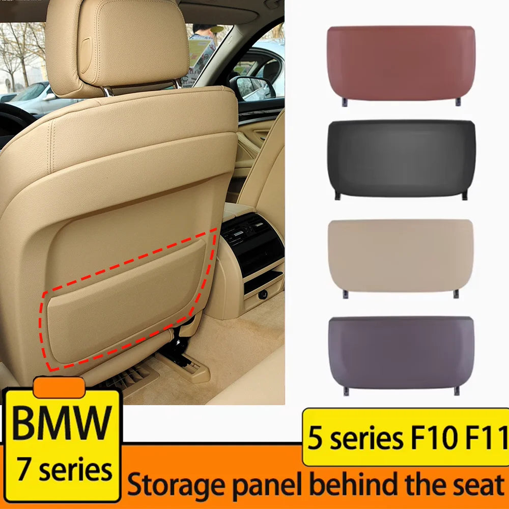 Leather Car Seat Backrest Panel Storage Pocket Cover For BMW 5 7 Series 5GT F10 F11 F01 F02 F07 2008-2017
