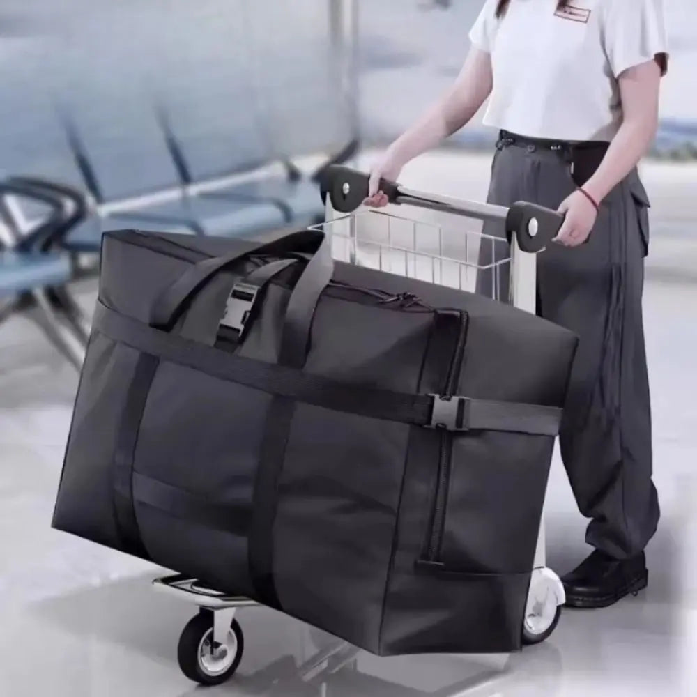 Large Capacity Travel Duffle Bag Waterproof Handheld Folding Travel Luggage Bag Oxford Business Trip Messenger Bag Travel