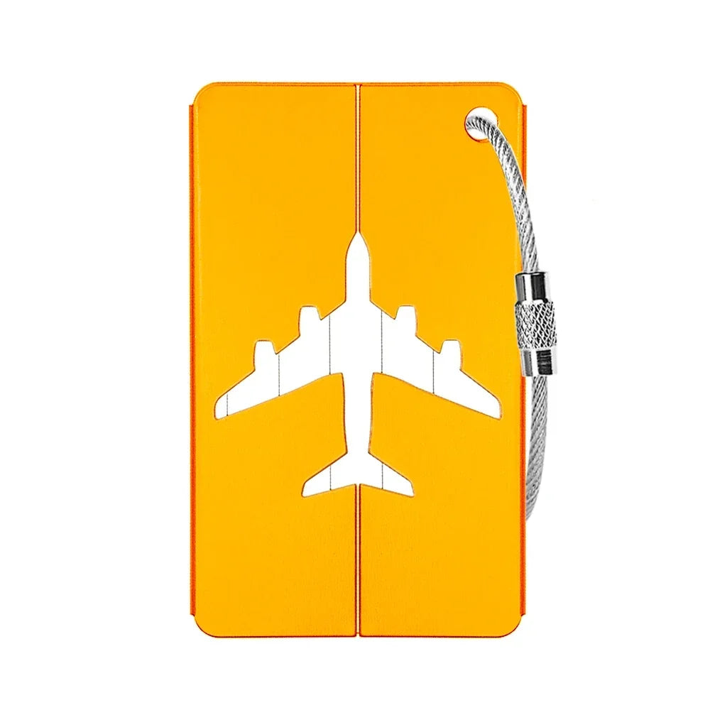 1/10pcs Premium Aluminum Travel ID Tag Durable Luggage Identification Business Card Holder Stylish Portable Luggage Tag Bag