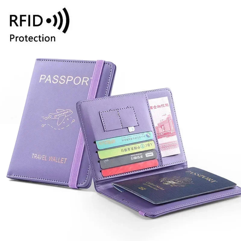 Multi-Function Passport Cover Fashion Pu Leather Case Holder Large Capacity Travel Necessary Information Storage Accessorie Item