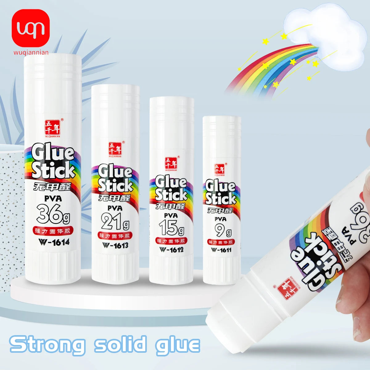WQN-10PCS White Solid Glue Sticks, Large Capacity for Office,Children’s Craft Classes, School Glue Sticks,Student Supplies 9-36g