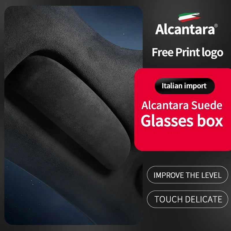 Alcantara Car Eyewear Case Box Sunglasses Holder For Toyota Corolla Camry Levin Avalon Crown RAV4 CHR IZOA Prado Accessories