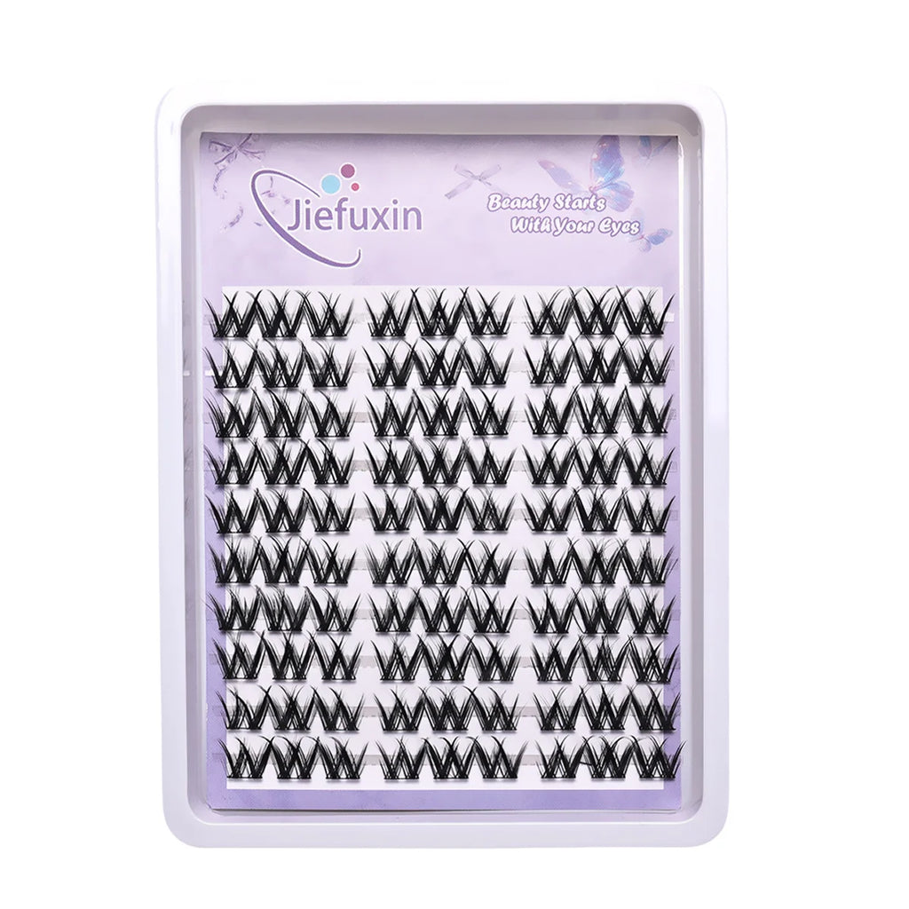 Natural Curling W-Shaped Sunflower Strip Lashes Reusable Fluffy Thick Manga Individual Style False Eyelashes