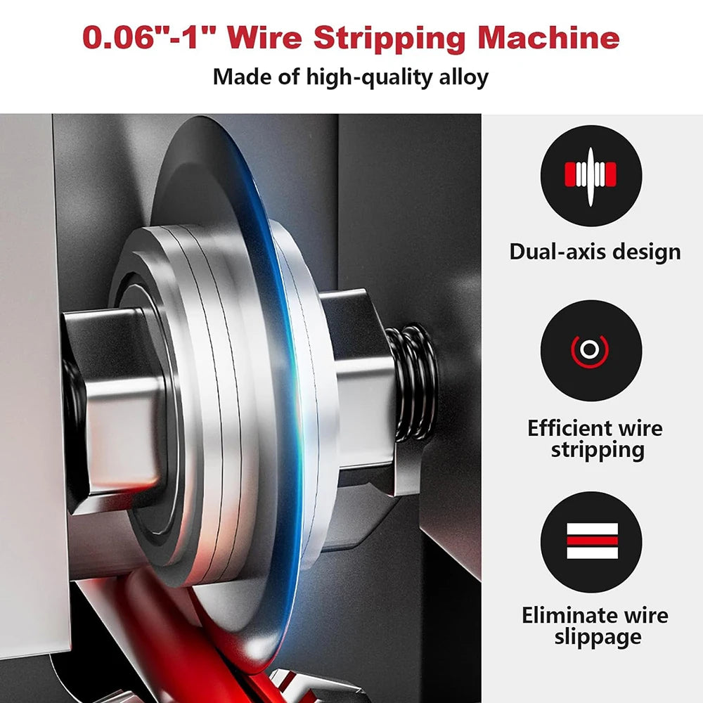 Manual Wire Stripping Machine Gauge Wire 0.06-1 inch Scrapping Copper Wire Peeler Wire Stripper Tool for Scrap Copper Recycling